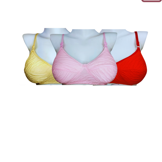 ByouBra Beautiful Women Rinkle Bra Set Of 3